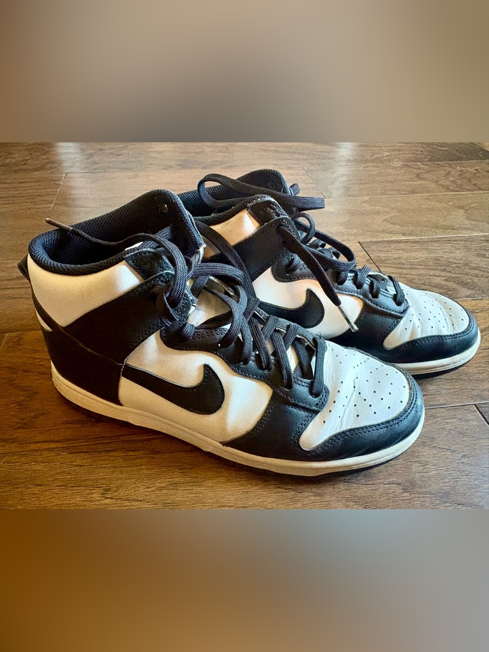 Nike Black and White High-Top Sneakers